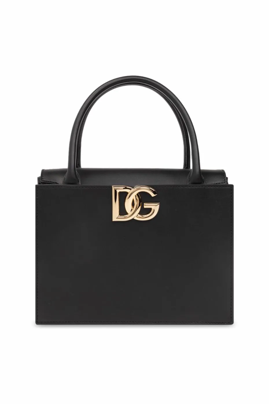 Dolce & Gabbana CZARNY Skórzana torba do ręki