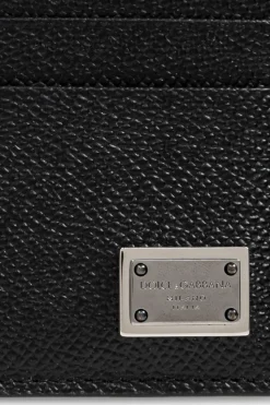 Dolce & Gabbana CZARNY Skórzane etui na karty