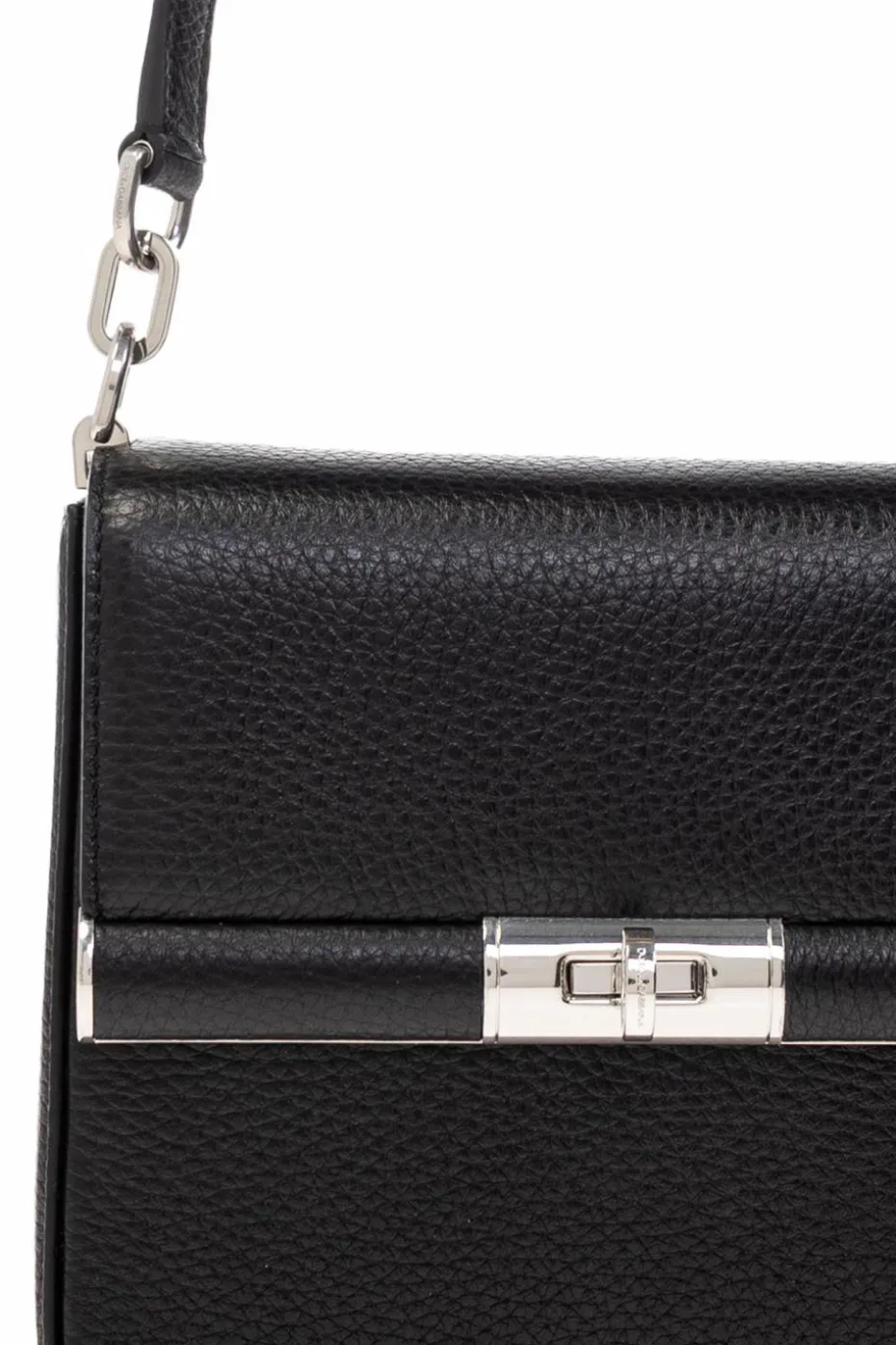 Dolce & Gabbana CZARNY Skórzana torba na ramię