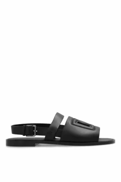 Dolce & Gabbana CZARNY Skórzane sandały