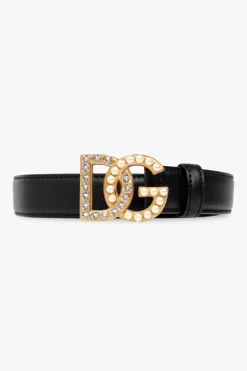Dolce & Gabbana CZARNY Skórzany pasek