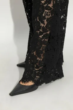 Dolce & Gabbana CZARNY Skórzane buty na obcasie