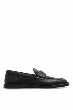 Dolce & Gabbana CZARNY Skórzane buty ‘New Florio’ typu ‘loafers’