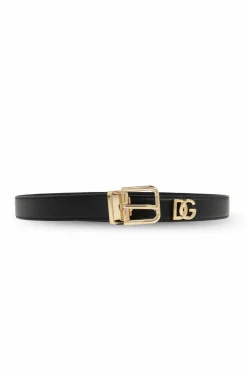 Dolce & Gabbana CZARNY Skórzany pasek