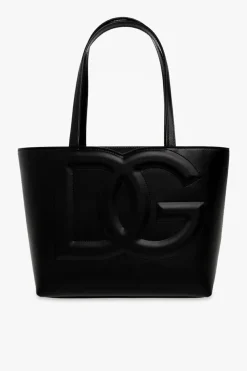 Dolce & Gabbana CZARNY Skórzana torba typu ‘shopper’