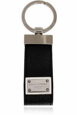 Dolce & Gabbana CZARNY Skórzany brelok