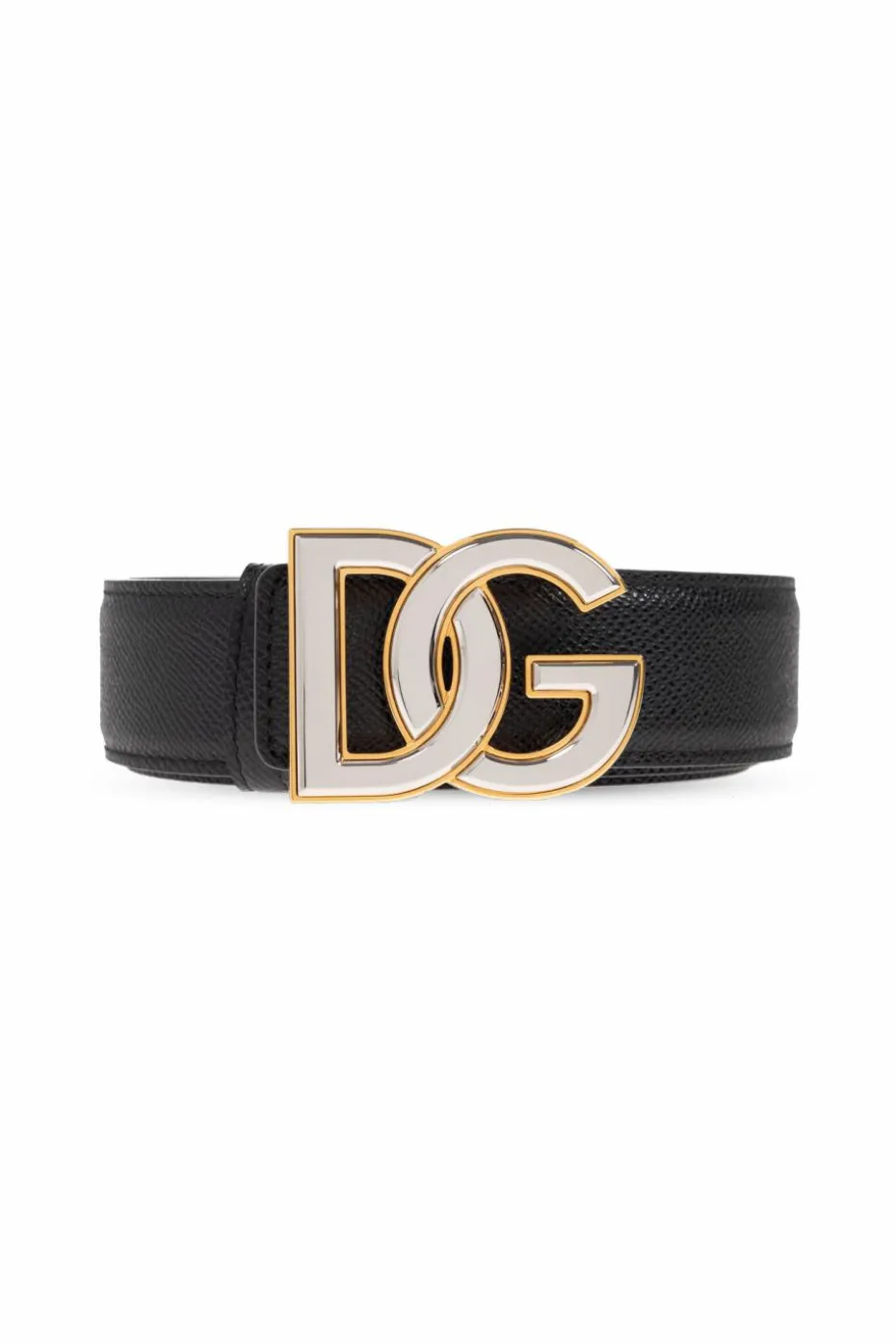 Dolce & Gabbana CZARNY Skórzany pasek