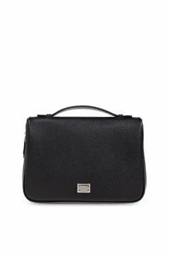 Dolce & Gabbana CZARNY Skórzana torba do ręki