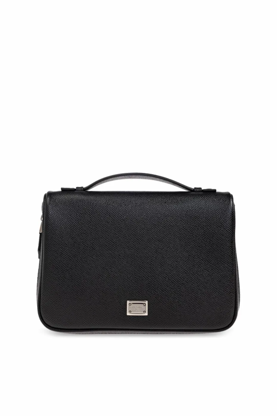 Dolce & Gabbana CZARNY Skórzana torba do ręki
