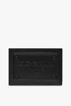Dolce & Gabbana CZARNY Skórzane etui na karty