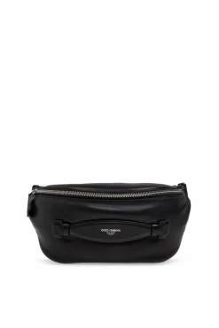 Dolce & Gabbana CZARNY Skórzana torba na pas