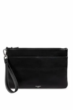 Dolce & Gabbana CZARNY Skórzana torba do ręki