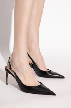 Dolce & Gabbana CZARNY Skórzane buty na obcasie
