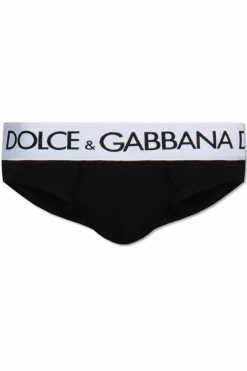 Dolce & Gabbana CZARNY Slipy z logo