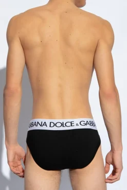 Dolce & Gabbana CZARNY Slipy z logo