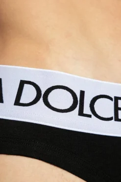 Dolce & Gabbana CZARNY Slipy z logo