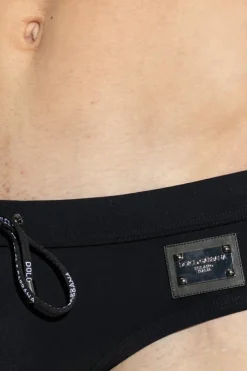 Dolce & Gabbana CZARNY Slipy kąpielowe