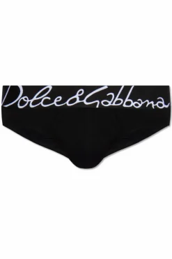 Dolce & Gabbana CZARNY Slipy z logo