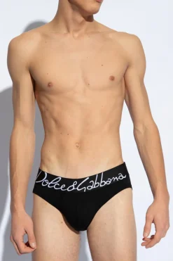 Dolce & Gabbana CZARNY Slipy z logo