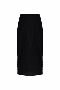 Dolce & Gabbana CZARNY Spódnica z odpinaną warstwą zewnętrzną