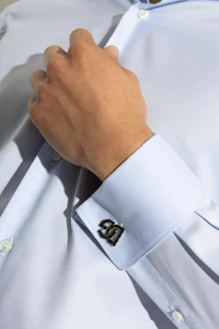 Dolce & Gabbana CZARNY Spinki do mankietów w kształcie logo