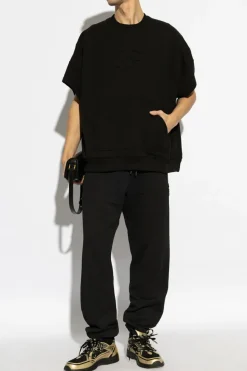 Dolce & Gabbana CZARNY Spodnie dresowe z logo