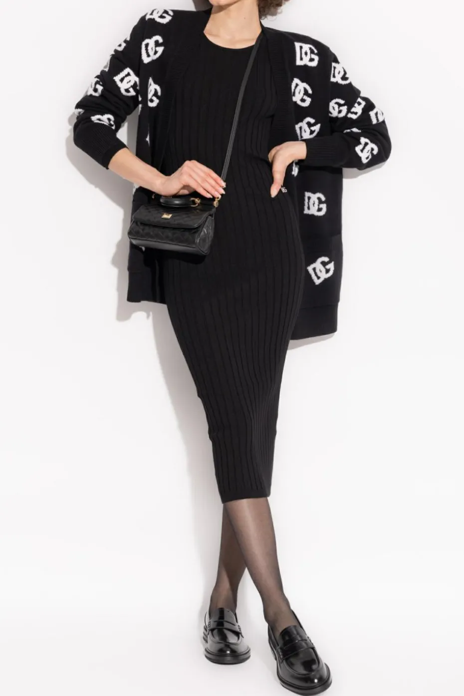 Dolce & Gabbana CZARNY Sukienka z logo