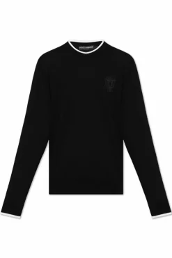 Dolce & Gabbana CZARNY Sweter z logo