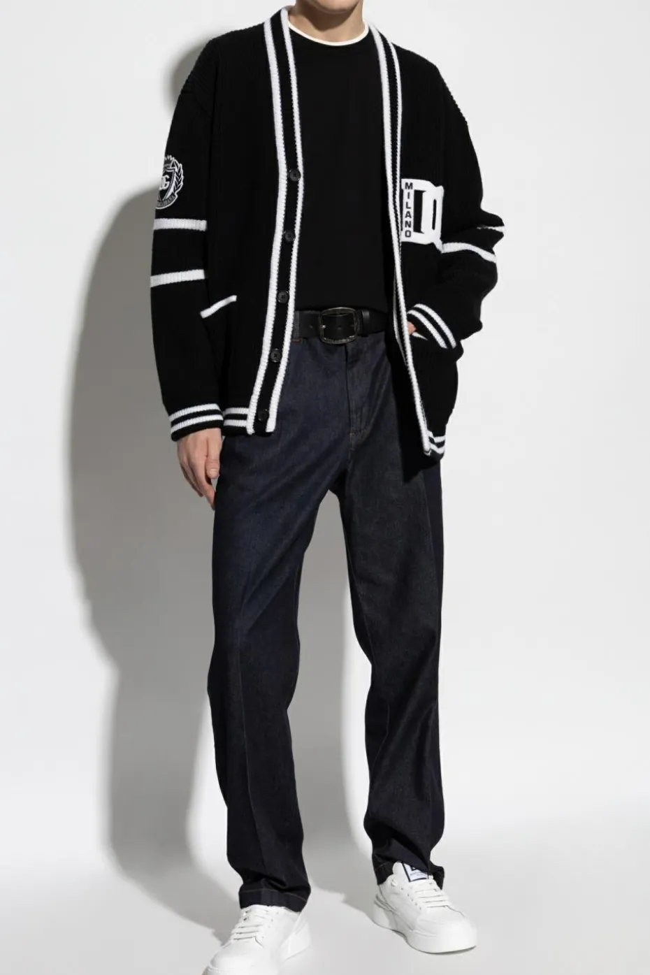 Dolce & Gabbana CZARNY Sweter z logo
