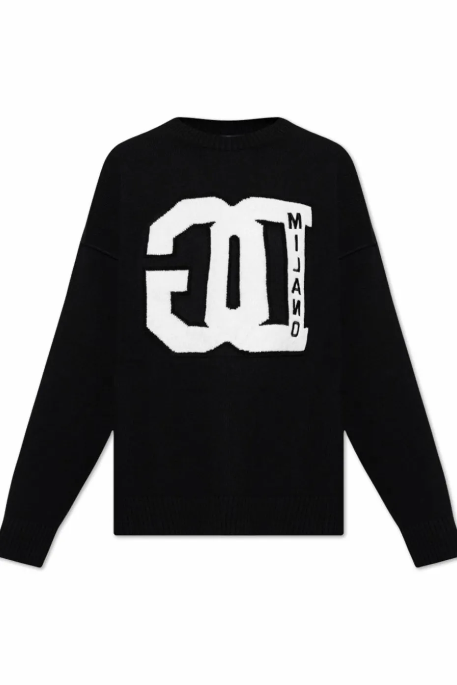 Dolce & Gabbana CZARNY Sweter z wyszytym logo