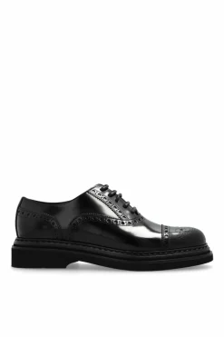 Dolce & Gabbana CZARNY Sznurowane buty na platformie