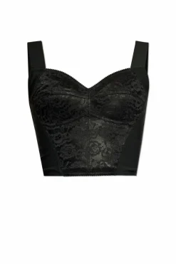 Dolce & Gabbana CZARNY Top na ramiączkach