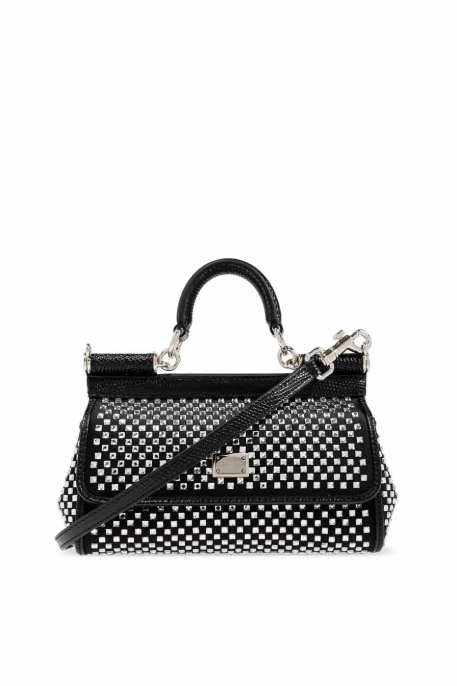 Dolce & Gabbana CZARNY Torba na ramię `Sicily Small`