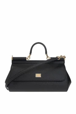 Dolce & Gabbana CZARNY Torba na ramię 'Sicily Medium'