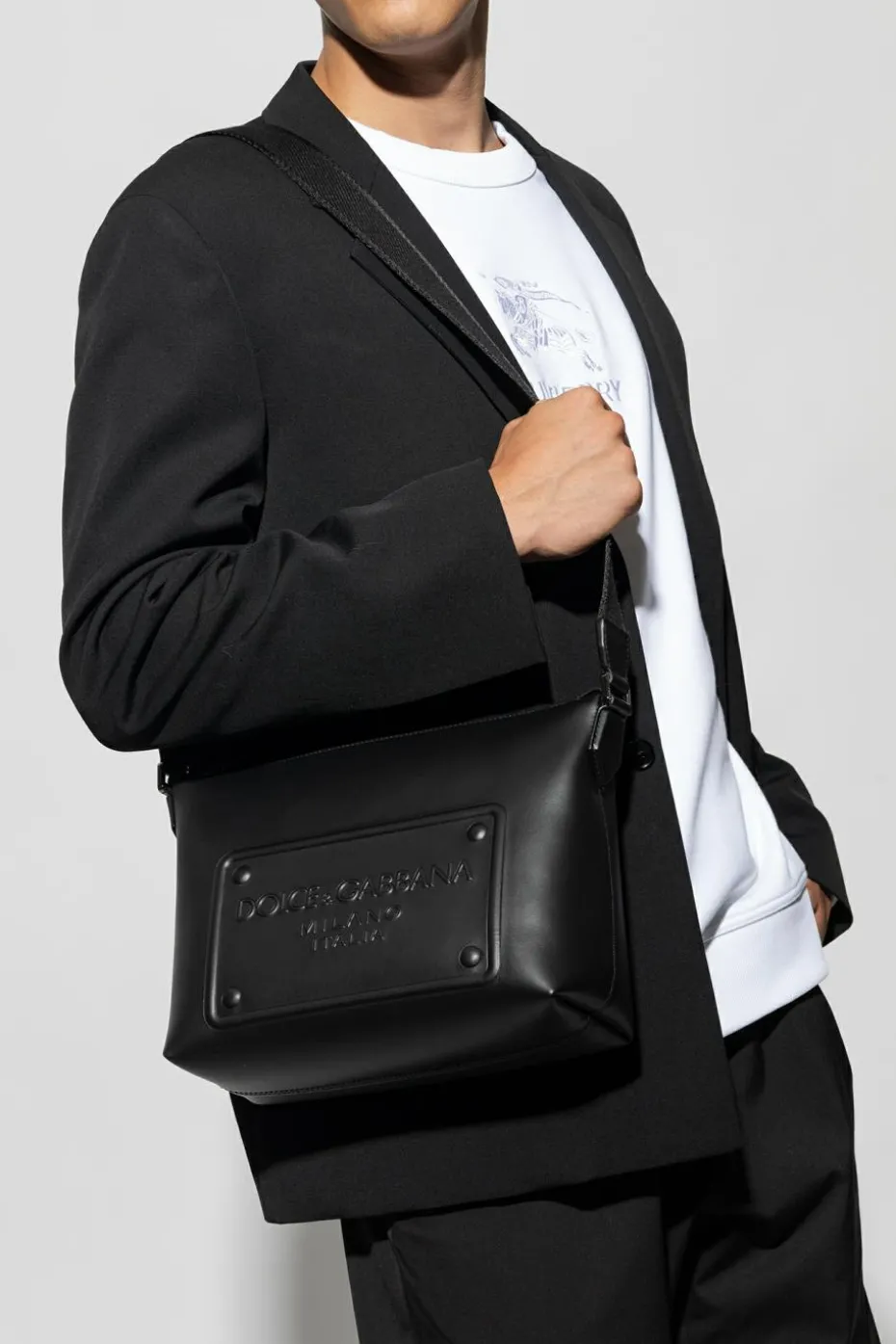 Dolce & Gabbana CZARNY Torba na ramię z logo