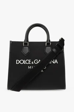 Dolce & Gabbana CZARNY Torba typu ‘shopper’ z logo