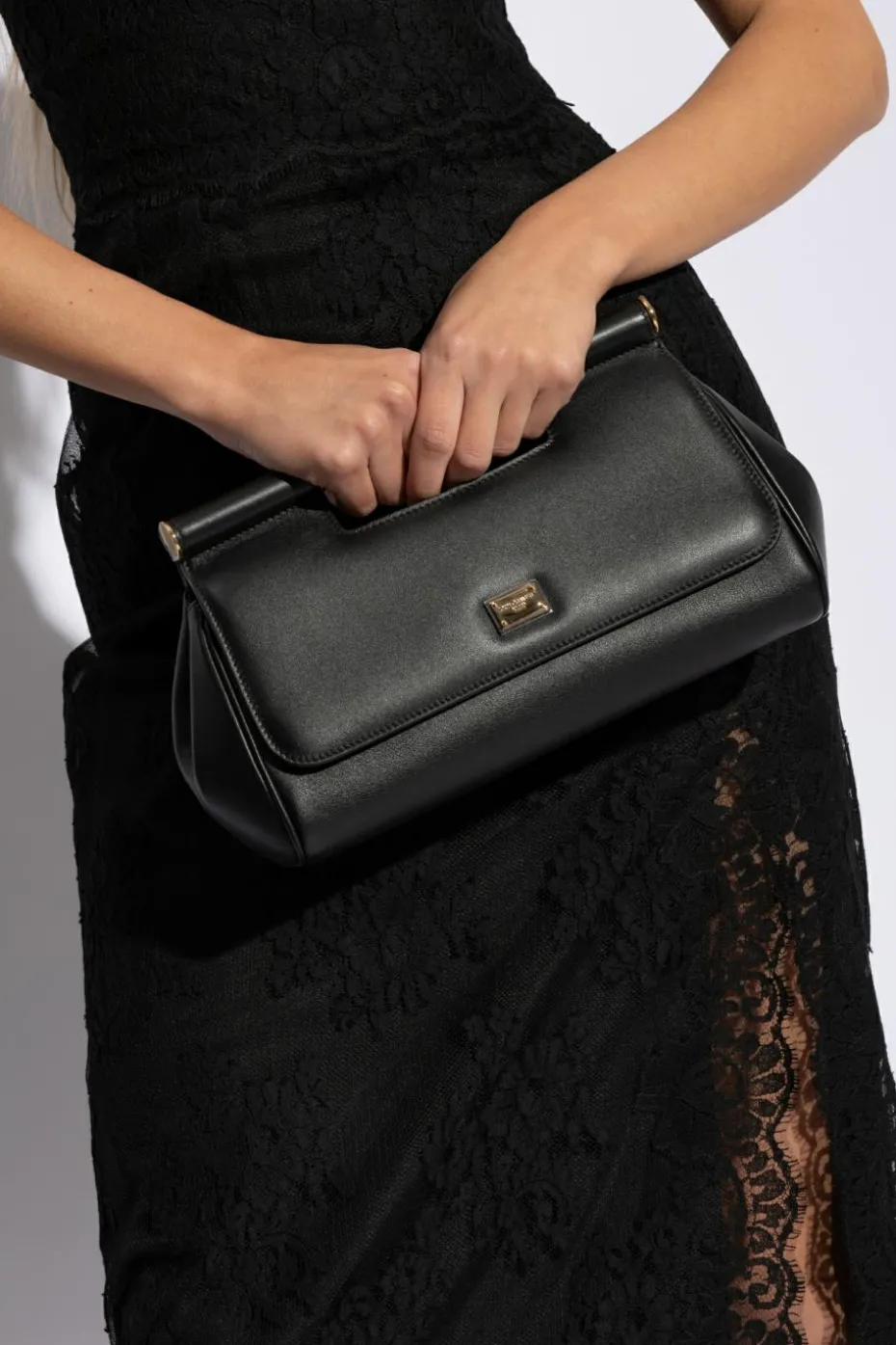 Dolce & Gabbana CZARNY Torba do ręki ‘Sicily Medium’