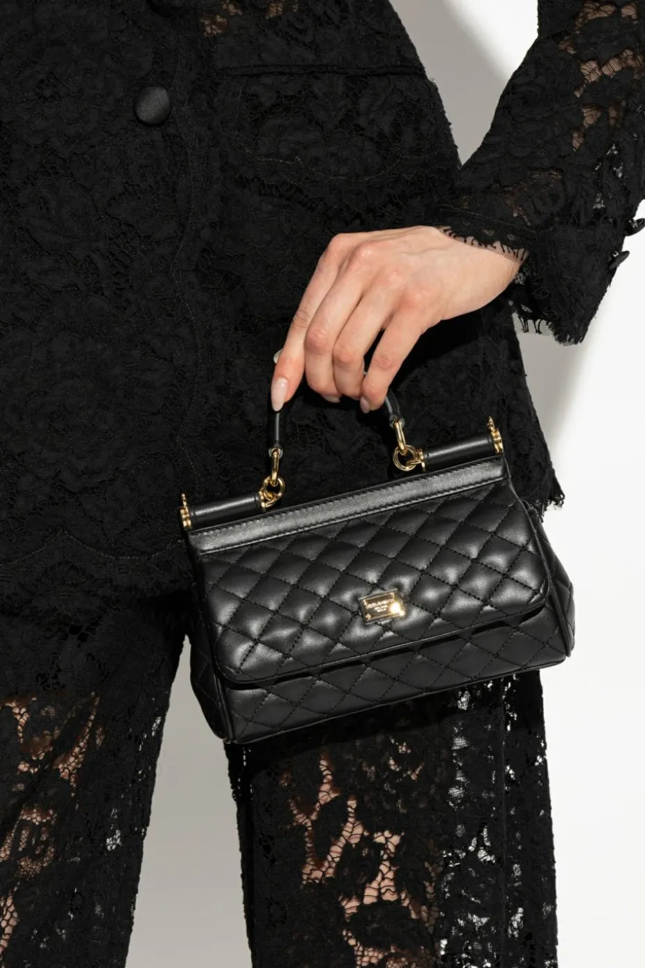 Dolce & Gabbana CZARNY Torba na ramię `Small Sicily`