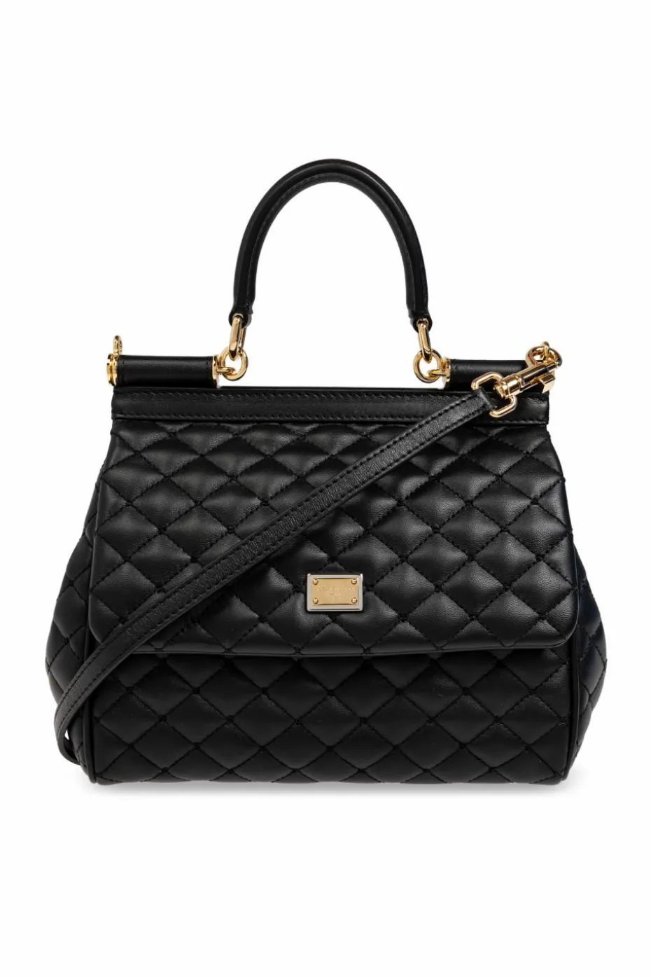 Dolce & Gabbana CZARNY Torba na ramię `Sicily Medium`