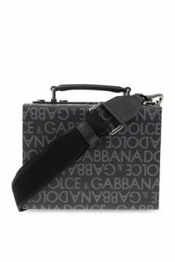 Dolce & Gabbana CZARNY Torba na ramię z monogramem