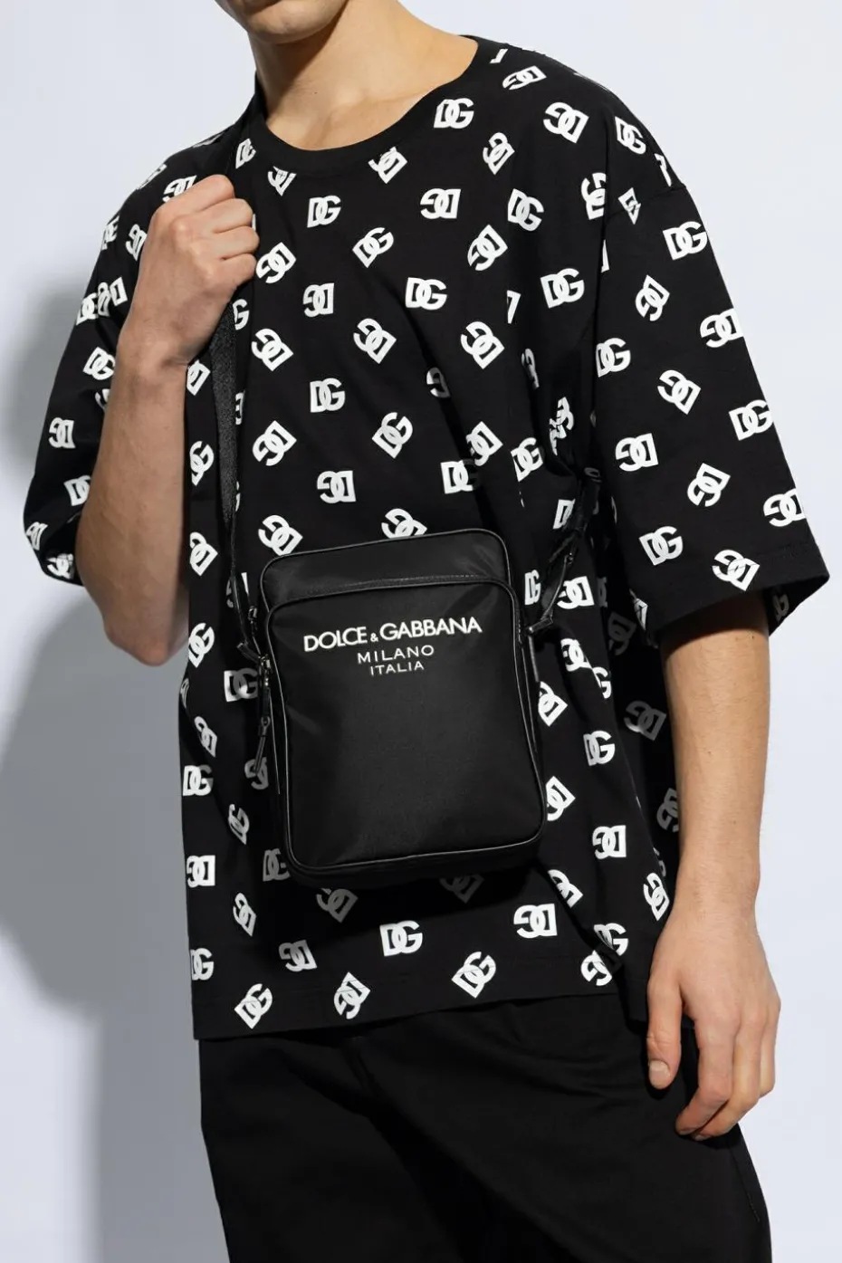 Dolce & Gabbana CZARNY Torba na ramię z logo