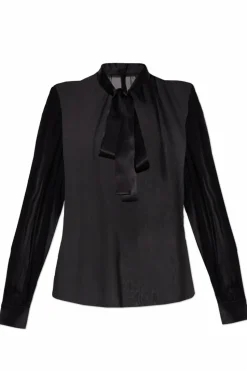 Dolce & Gabbana CZARNY Transparentna koszula