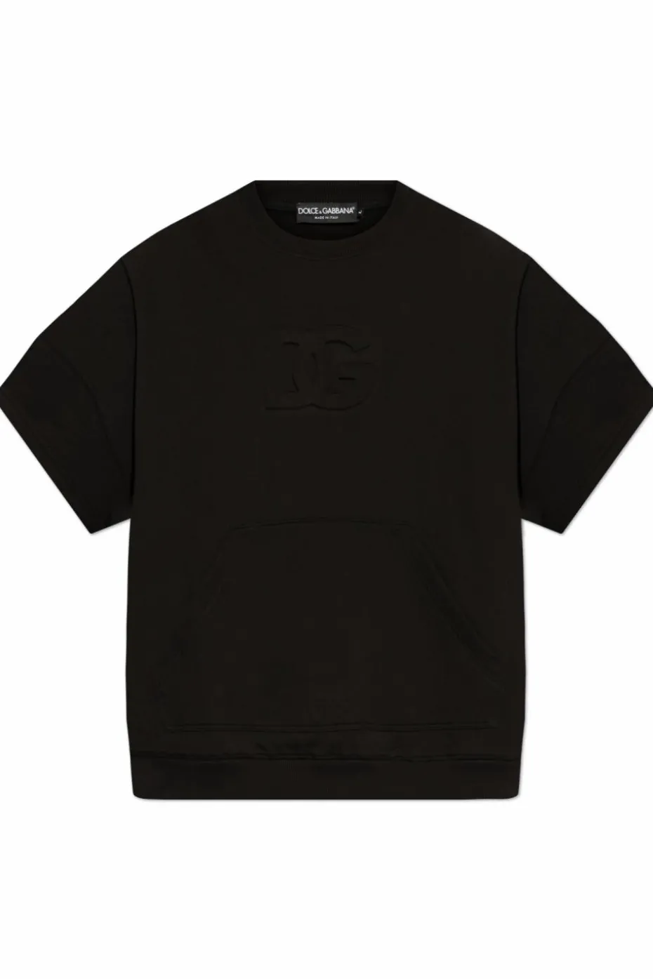 Dolce & Gabbana CZARNY T-shirt z kieszenią