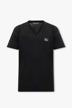 Dolce & Gabbana CZARNY T-shirt z logo