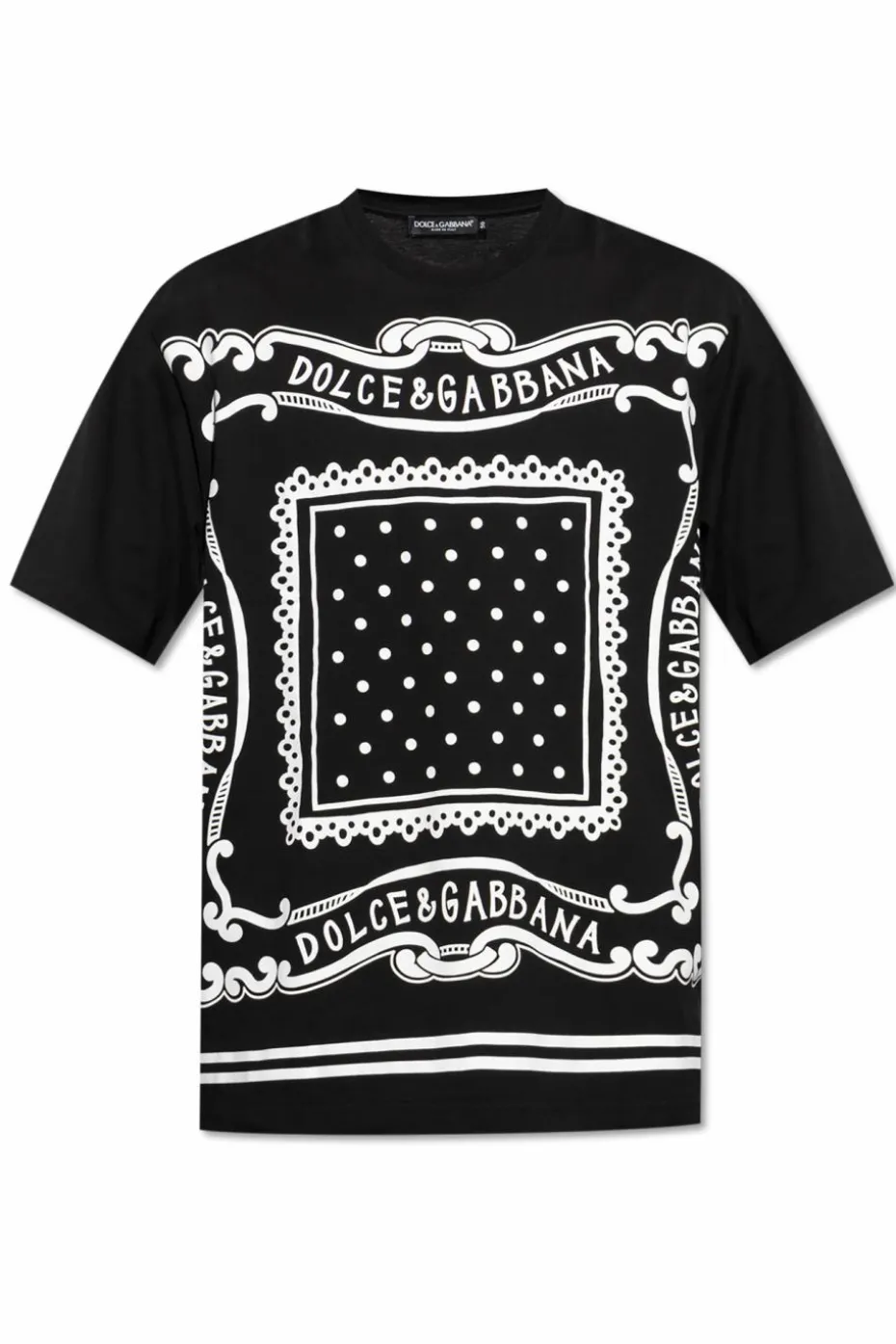 Dolce & Gabbana CZARNY T-shirt z nadrukiem