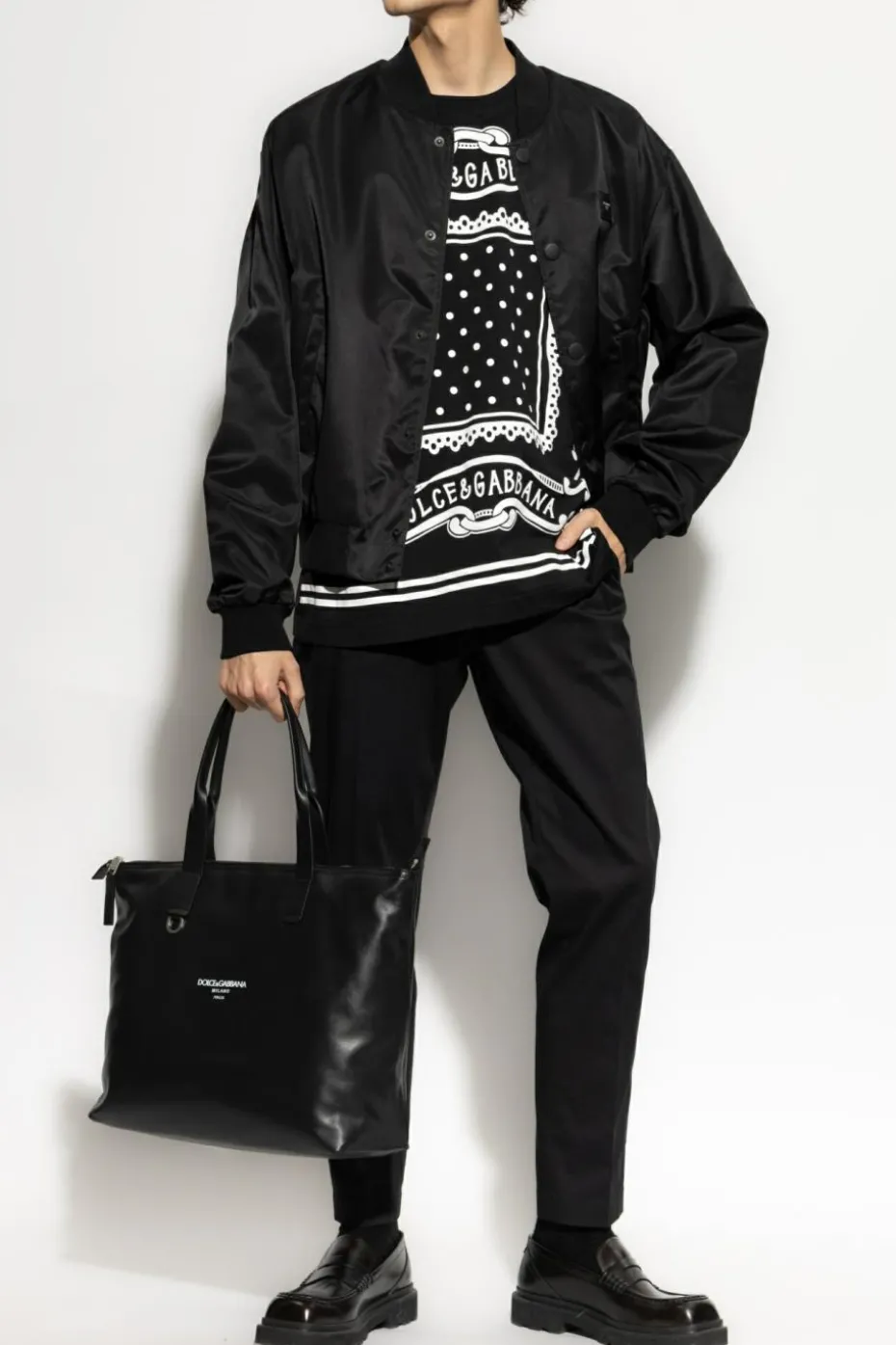 Dolce & Gabbana CZARNY T-shirt z nadrukiem