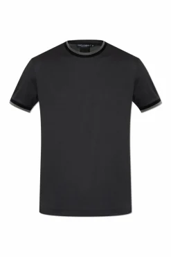 Dolce & Gabbana CZARNY T-shirt z krótkimi rękawami