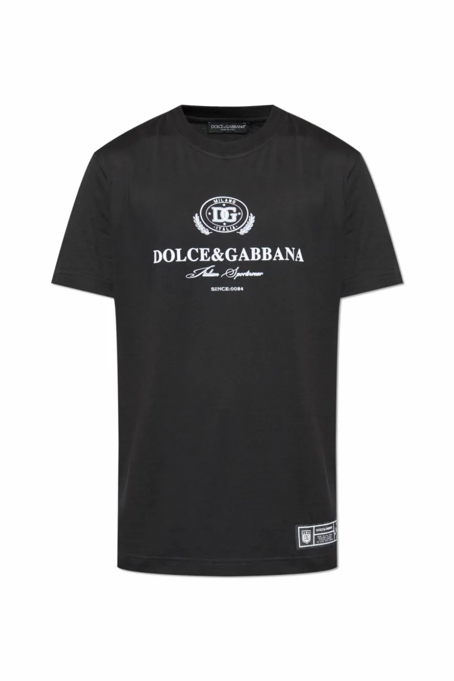 Dolce & Gabbana CZARNY T-shirt z nadrukowanym logo