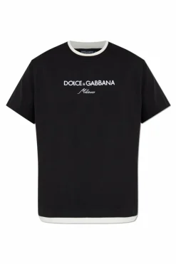 Dolce & Gabbana CZARNY T-shirt z logo