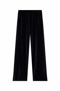 Dolce & Gabbana CZARNY Welurowe spodnie
